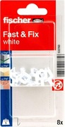 Haczyki FISCHER do wieszania zdjęć na ścianie białe 5 kg