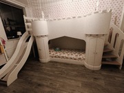  ŁÓŻKO-ZAMEK DLA PRAWDZIWEJ KSIĘŻNICZKI! RĘCZNA ROBOTA NA ZAMÓWIENIE! 