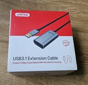 Kabel USB Unitek USB-A - USB-A 10m czarny (Y-3005)