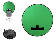 TŁO FOTO-VIDEO ZIELONE 130cm na fotel GREEN SCREEN CHROMAKEY