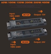 ZASILACZ 12V 60W 5A IP20 SLIM DO TAŚM LED, CCTV