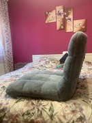 Fotel rozkładany podłogowy leżanka szary Costway