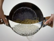 Cedzak sitko durszlak na garnek 33 cm stal nierdzewna nowe z metką