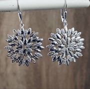 Apart kolczyki ze srebra 925 piękne duże 3 cm śnieżynki cyrkonie sylwester