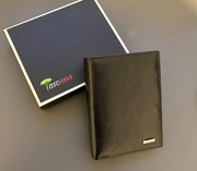 Portfel męski skóra naturalna pionowy czarny pojemny