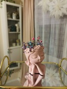 Mały gipsowy wazonik Prezent Handmade Walentynki