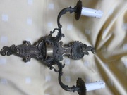 Stary duży  kinkiet mosiężny