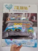 Pościel auto bawełna satynowa 160x200 + 2 poduszki + prześcieradło 