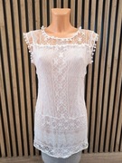 biała sukienka tunika plażowa plażówka * 34 XS