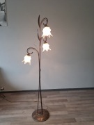 Lampa stojąca brązowa