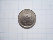 Holandia moneta 25 centów 1973 nikiel