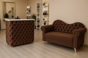 Sofa chesterfield II + recepcja + stolik + PREZENT