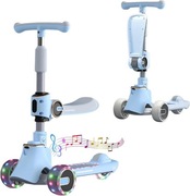 Hulajnoga 2 w 1 z Siedziskiem dla Dzieci w Wieku 3-12 lat.