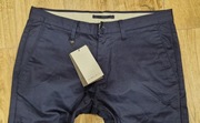 Eleganckie granatowe spodnie Zara cygaretki 40