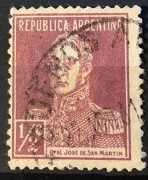 Argentyna, 1/2 centavo José de San Martína.