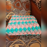 Koc szydełkowy handmade rękodzieło prezent