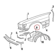USZCZELKA OSŁONA BŁOTNIKA ŚCIANY  PRZÓD LEWA MERCEDES SLC SL R107 w107