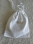 Dior biały / kremowy worek woreczek sakiewka złote Logo marki Oryginalna