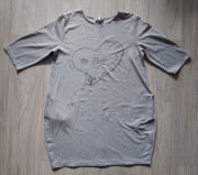 Adamus Szara sukienka/ tunika z kieszonkami 46