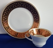 PORCELANA WEIMAR FILIŻANKA TALERZ DESEROWY