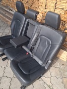 Audi Q7 4L/05-15/Lift/Kanapa tył/tylna/fotele/Czarna skóra/Super stan/Tanio