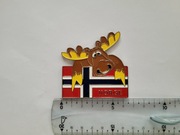 Magnes na lodówkę - 115g. NORWEGIA Metalowy Łoś