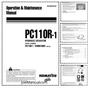 Komatsu PC110R-1 Galeo Operation Manual Instrukcja obsługi operatora, DTR