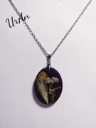 Naszyjnik prawdziwe kwiaty łąka w żywicy 