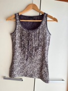 34 XS Mohito bawełniana koszulka na szelki drobne kwiatki łączka styl boho