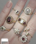 Złote pierścionki na sprzedaż, złoto, pierścionek z rubinem