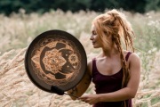 Wegański szamański bęben “Alchemical Moon Drum"