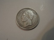 Belgia. 5 Franków. Leopold Premier. Król Belgii. Rok 1853.