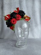 Kostium wianek z róż, stroik na głowę