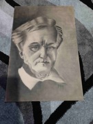 Studium głowy, węgiel na kartonie, duże formaty, oryginał - 8 szt.