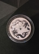 Dwa Smoki 1oz Double Dragon Srebro 999