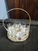 Zestaw kieliszków do wódki  koszyczek Vintage