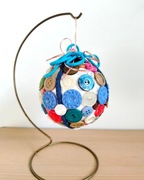 Bombka kula ozdoba na choinkę rękodzieło Boże Narodzenie 12cm