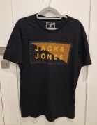 T-shirt chłopięcy młodzieżowy Jack & Jones czarny S M L 164 cm 170 cm