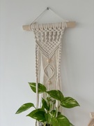 Kwietnik wiszący na ścianę ścienny makrama boho