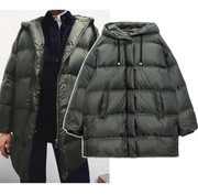ZARA kurtka puchowa z kapturem water and wind protection, khaki, XS jak S/M