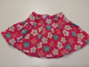 Sztruksowa rozkloszowana spódniczka w kwiatki 104 kod217