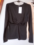 Orsay sweterek czarny z błyszczącą nitką rozm. M