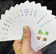 Nowe świecące w ciemności karty do gry z laserowym wzorem Srebrne