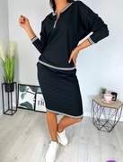 Nowy komplet dresowy czarny S/M