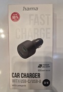 Ładowarka samochodowa Hama 1X USB-C, 1X USB-A 201690