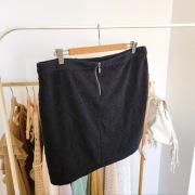 Spódniczka 46 3xl xxxl C&A czarna zamek mini krótka miniówka 