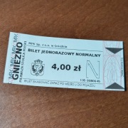 Bilet MPK Gniezno 4 zł 
