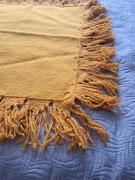 Vintage obrus wełniany narzutka dywanik Cepelia PRL Wełna dekoracja 