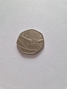 Moneta Wielka Brytania 2016 50 pensów Team GB Rio - Swimming