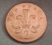 Moneta Angielska two pence z 1998r 
